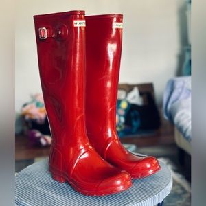 Original Red Hunter boots sz 8